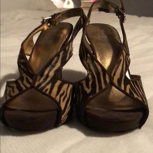 Textured Animal print Nine West sandals, size 7.5